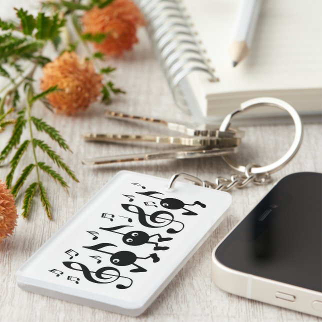 Cartoon Musiknoten Schlüsselanhänger (Vorderseite rechts)