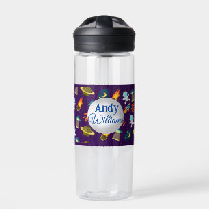 Cartoon-Muster des Astronauten Planet Space Galaxy Trinkflasche