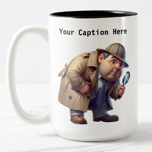 Cartoon-Mystery für Privatdetektoren Zweifarbige Tasse