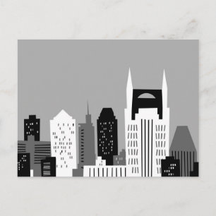 Cartoon Nashville Postkarte