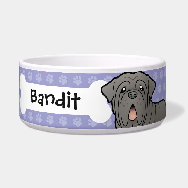 Cartoon Neapolitan Mastiff Napf (Vorderseite)