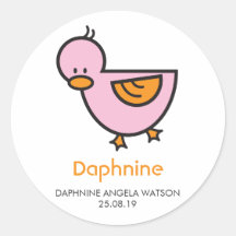 Cartoon Niedlich Duckling New Baby Geschenksticker