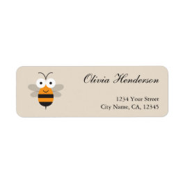 Cartoon Niedliche Hummel Honey Bee Rücksendeadress
