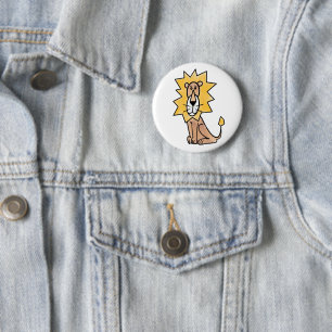 Cartoon niedlichen Löwen Kinder Retro Safari Dschu Button