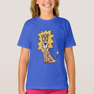 Cartoon niedlichen Löwen Kinder Retro Safari Dschu T-Shirt
