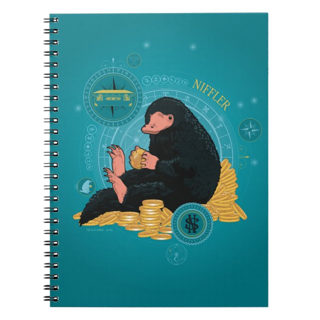 Cartoon NIFFLER™ mit Goldmünzen Notizblock (Vorderseite)