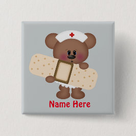 Cartoon Nurse Schaltfläche Namen hinzufügen Button