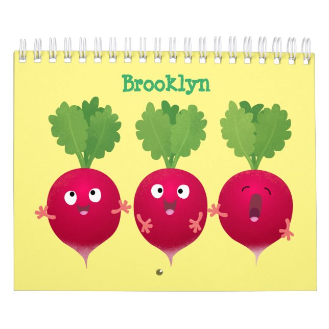 Cartoon Obst, Gemüse und Pflanze Kalender (Titelbild)