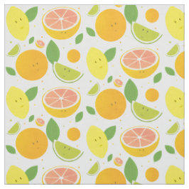Cartoon Obstlemon Limon Grapefruit Orange Citrus Stoff