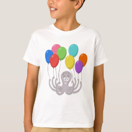 Cartoon Octopus Farbige Balloons Kinder T-Shirt