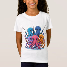  Cartoon Octopus Kids T-Shirt