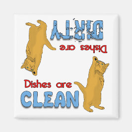 Cartoon Orange Cat Lovers Geschirrspülmaschine Mag Magnet