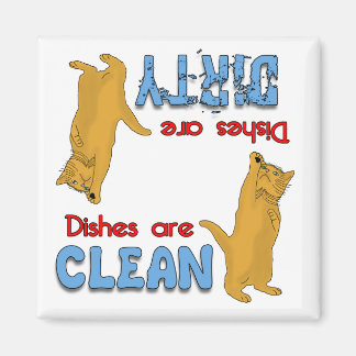 Cartoon Orange Cat Lovers Geschirrspülmaschine Mag Magnet