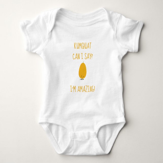 Cartoon-Orangen-niedliche Frucht-positiver Baby Strampler (Vorderseite)
