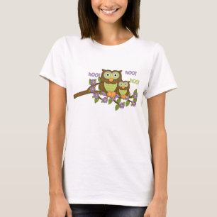 Cartoon Owl Womens T - Shirt