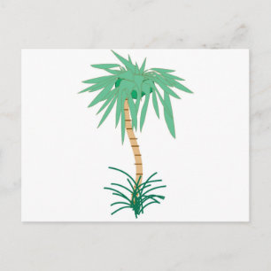 Cartoon Palm Tree Postkarte
