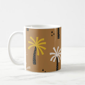 Cartoon Palmen, skandinavische Kindermuster. Kaffeetasse