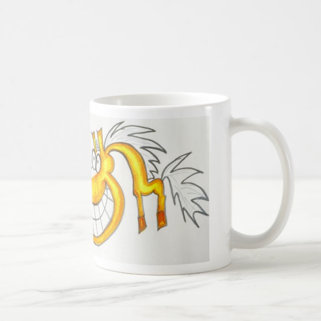 Cartoon Palomino-PferdeTasse Kaffeetasse (Rechts)