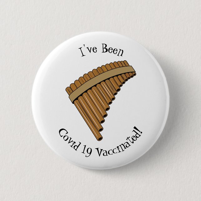 Cartoon Pan Flam / PanPipes Button (Vorderseite)