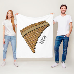 Cartoon Pan Flam / PanPipes Fleecedecke
