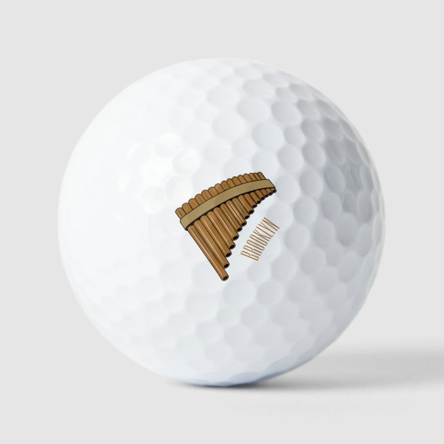 Cartoon Pan Flam / PanPipes Golfball (Vorderseite)