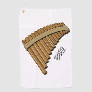 Cartoon Pan Flam / PanPipes Golfhandtuch