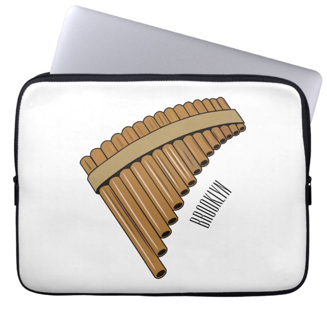 Cartoon Pan Flam / PanPipes Laptopschutzhülle (Vorderseite)