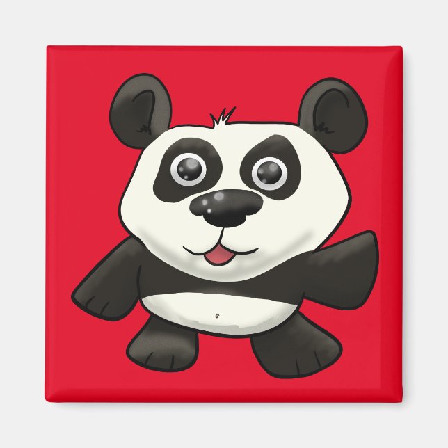 Cartoon Panda Bear Magnet (Vorne)