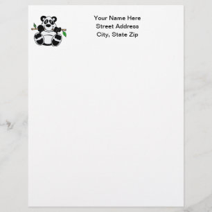 Cartoon-Panda Briefkopf