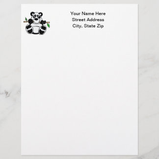 Cartoon-Panda Briefkopf