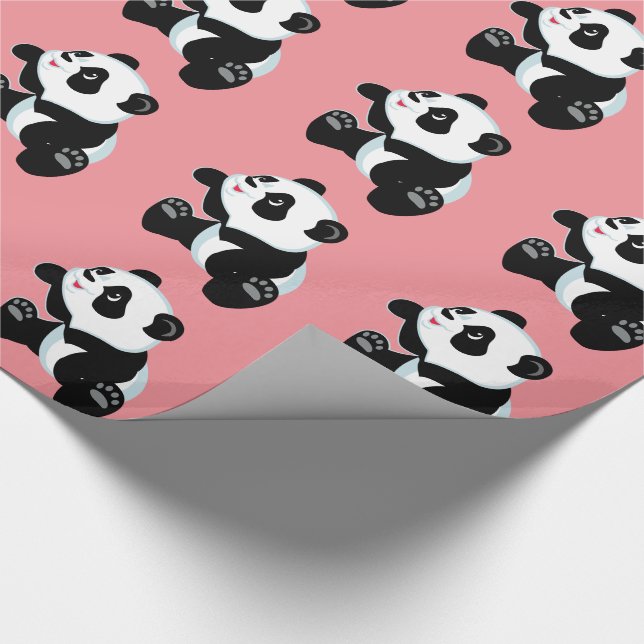 Cartoon Panda Geschenkpapier (Ecke)