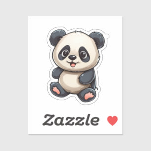 Cartoon Panda Illustration Aufkleber