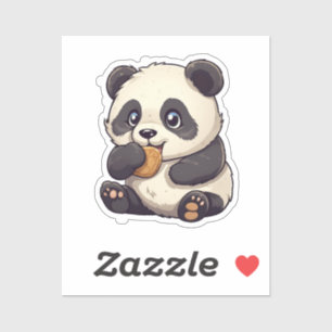 Cartoon Panda Illustration Aufkleber