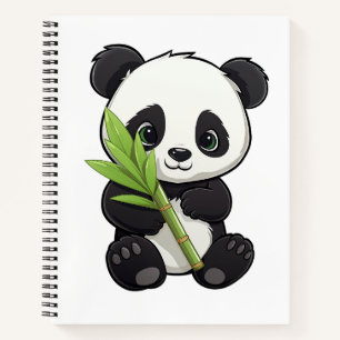 Cartoon Panda Illustration Notizbuch