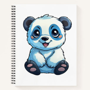 Cartoon Panda Illustration Notizbuch
