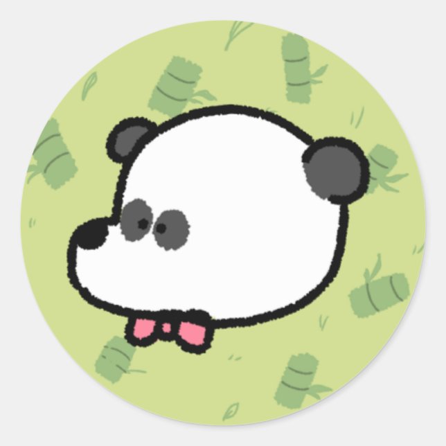 Cartoon Panda Sticker (Vorderseite)