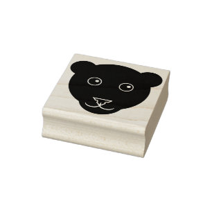 Cartoon Panther Face Rubber Briefmarke Gummistempel