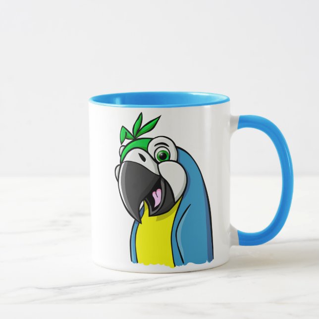 Cartoon-Papagei Tasse (Rechts)