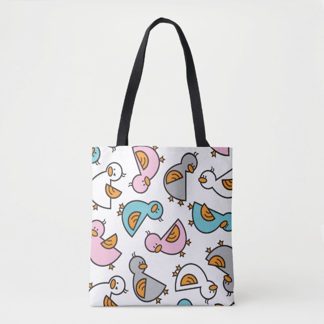Cartoon Pastel Niedlich Baby Ducks Ducklings Whims Tasche (Vorderseite)
