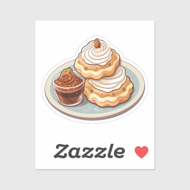 Cartoon pastry aufkleber (Blatt)