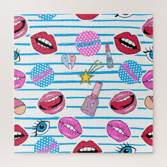 Cartoon Patch Abzeichen: Pop Art. (Vertikal)