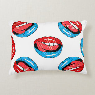 Cartoon Patch Abzeichen: Retro Pop Dekokissen