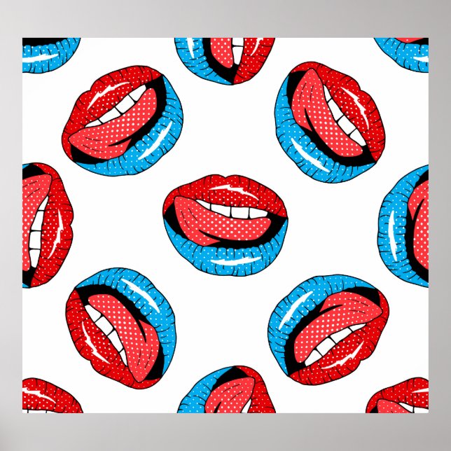 Cartoon Patch Abzeichen: Retro Pop Poster (Vorne)