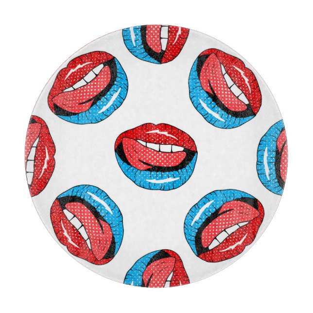 Cartoon Patch Abzeichen: Retro Pop Schneidebrett (Vorderseite)