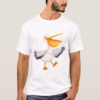 Cartoon-Pelikan T-Shirt