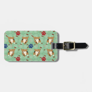 Cartoon Pembroke Welsh Corgi Gepäckanhänger