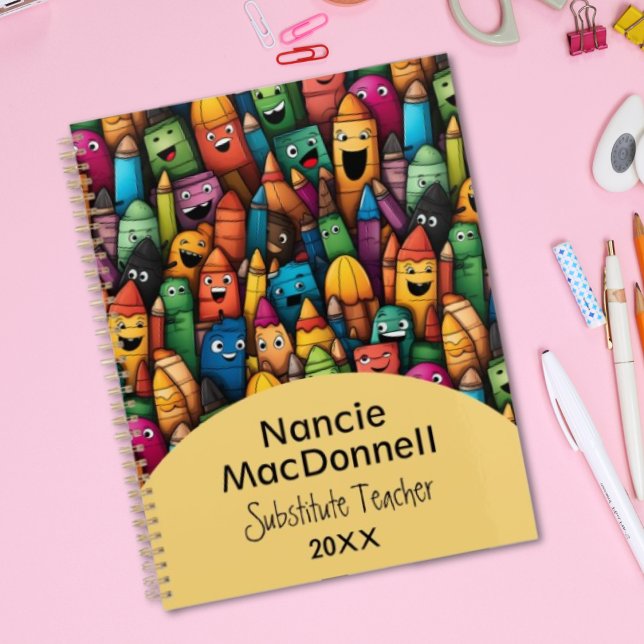 Cartoon Pen Muster Planer (Colorful Teacher Cartoon Pen Pattern Planner)