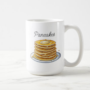 Cartoon Pfannkuchen   Lecker Foodie Kaffeetasse