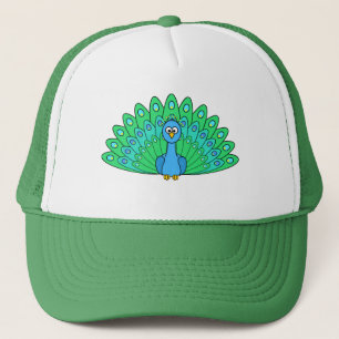 Cartoon-Pfau Truckerkappe