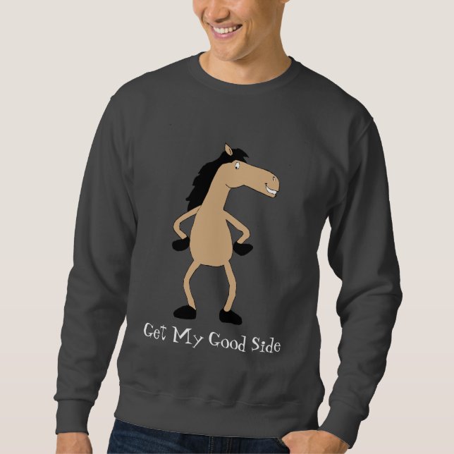 Cartoon-Pferdemode-Modell Sweatshirt (Vorderseite)